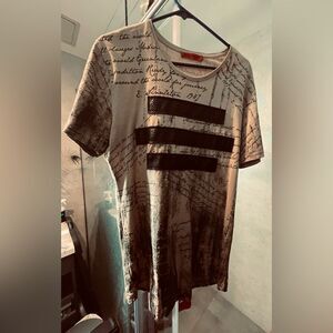 Young Republic Casual Shirt - Large - Y2K Summer Short Sleeve Shirt - Iced Mocha